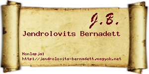 Jendrolovits Bernadett névjegykártya
